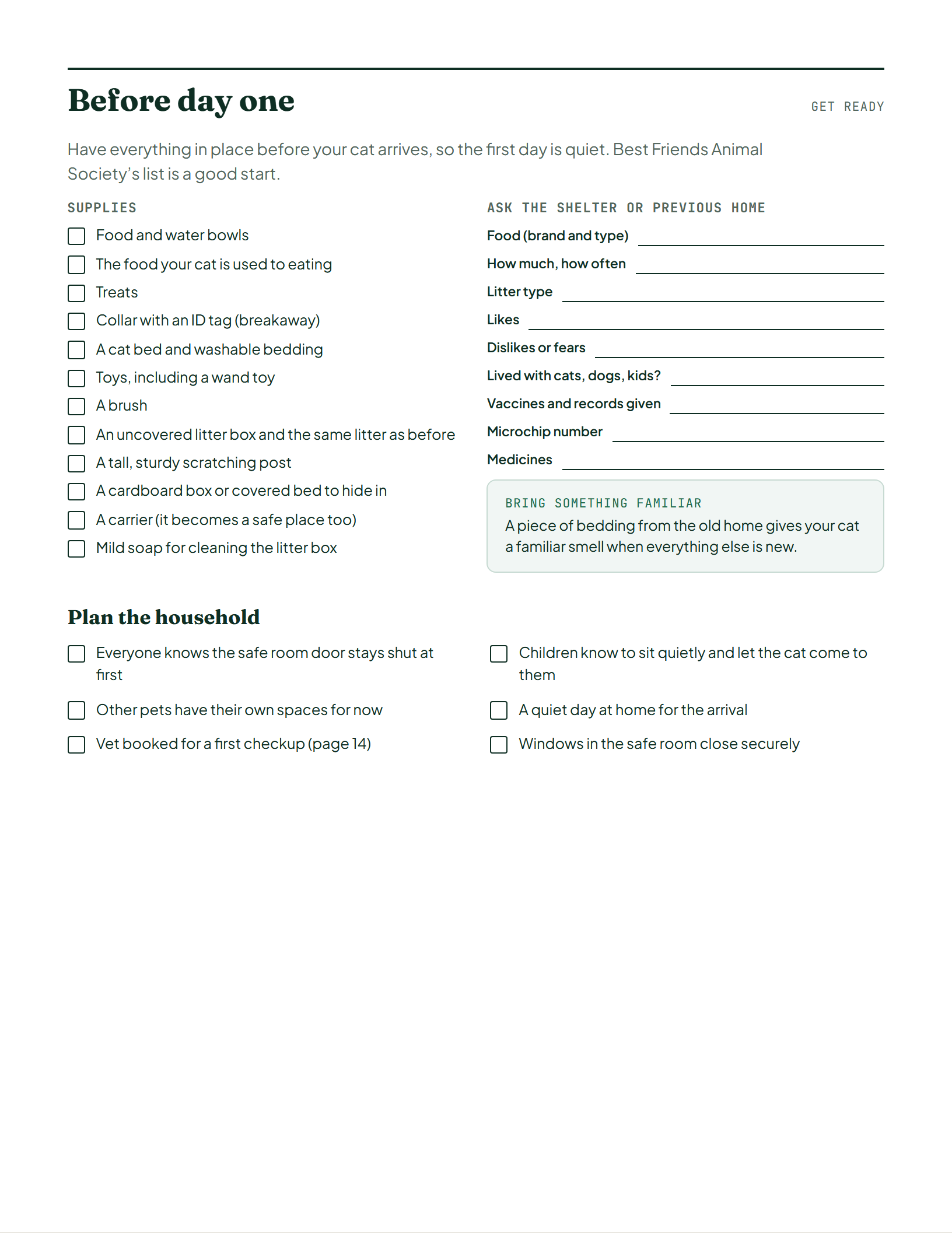 Page 3 of New Cat Settling-In Planner
