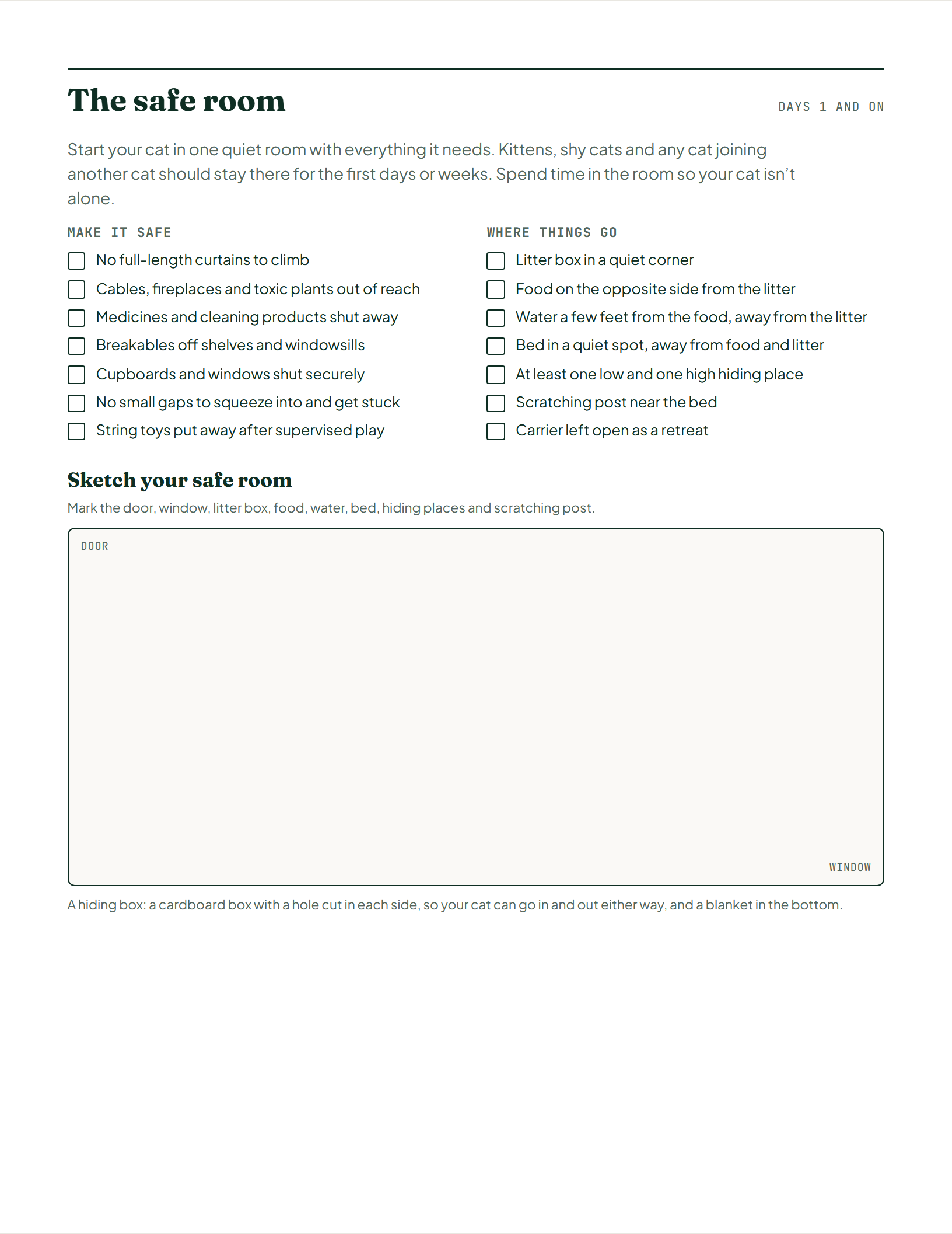 Page 4 of New Cat Settling-In Planner